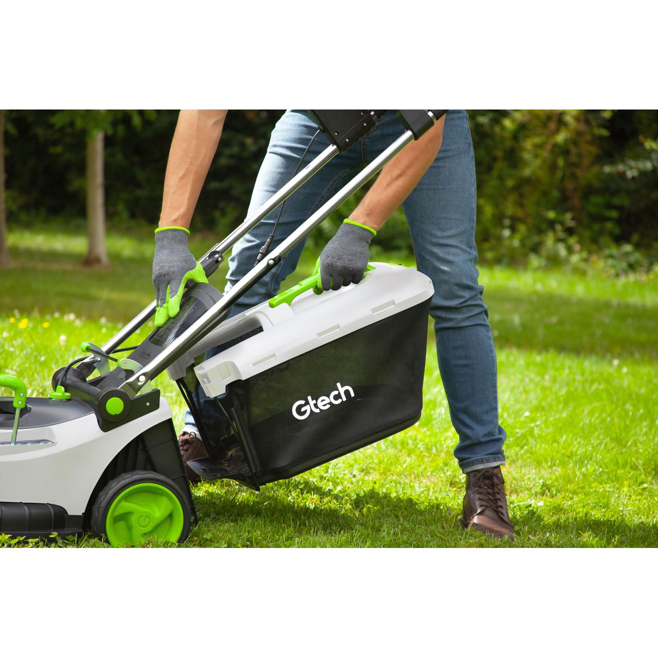 Gtech CLM50 Cordless Lawn Mower - Green / White