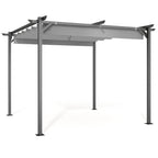 Outdoor Retractable Pergola with Canopy 2.4m/3m for Garden Lawn Patio Gazebo