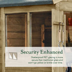 Forest 4Life Overlap Pressure Treated Pent Wooden Shed 8x6 - 25 Year Guarantee And Base Kit Included