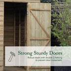 Forest 4Life Overlap Pressure Treated Pent Wooden Shed 8x6 - 25 Year Guarantee And Base Kit Included