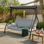 Malay Riviera 3 Seater Combo Swingbed - Transforms Into Cozy Bed With Durable Shade Canopy For Outdoor Relaxation