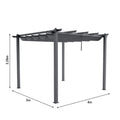 Aluminum Framed Garden Pergola with Retractable Canopy