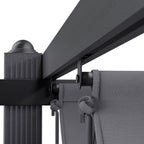 Aluminum Framed Garden Pergola with Retractable Canopy