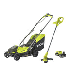 18V ONE+™ Cordless 33cm Lawn Mower & 23cm Grass Trimmer (1 x 5.0Ah)