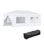Outsunny 3x6m Garden Pop Up Gazebo With Sidewalls Windows Carry Bag Black - Quick Assembly Outdoor Party Shelter