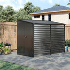 Wide Outdoor Lockable Steel Storage Shed