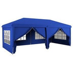 Outsunny 3x6m Garden Pop Up Gazebo With Sidewalls Windows Carry Bag Black - Quick Assembly Outdoor Party Shelter