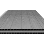 Pro Grade 6ft x 8ft Premium Plastic Double Door Garden Shed - Grey/Anthracite Wood Touch Texture
